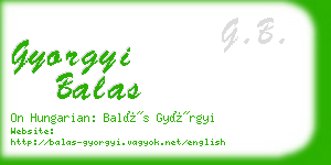 gyorgyi balas business card